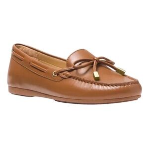 Michael Kors Sutton Brown Leather Loafers Camel Luggage size 8